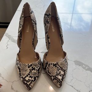 Express snake skin heels